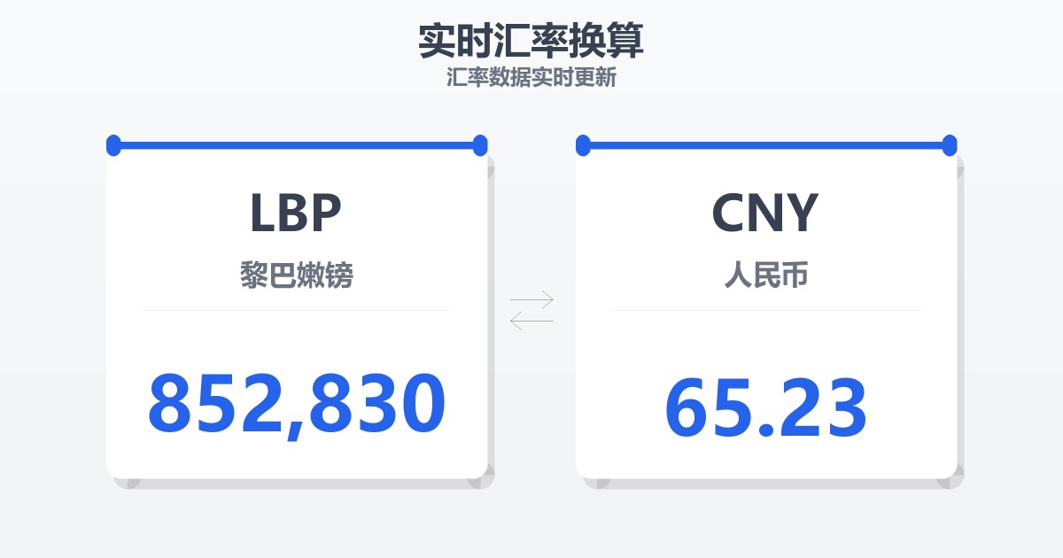 852,830黎巴嫩镑兑人民币