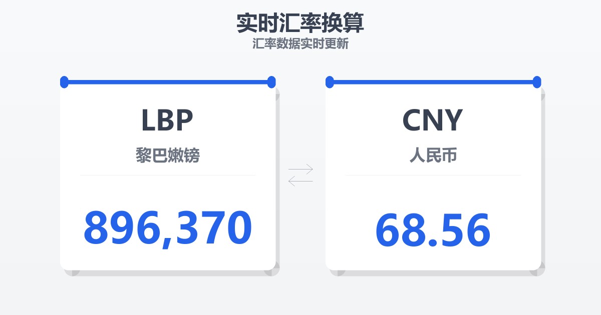 896,370黎巴嫩镑兑人民币