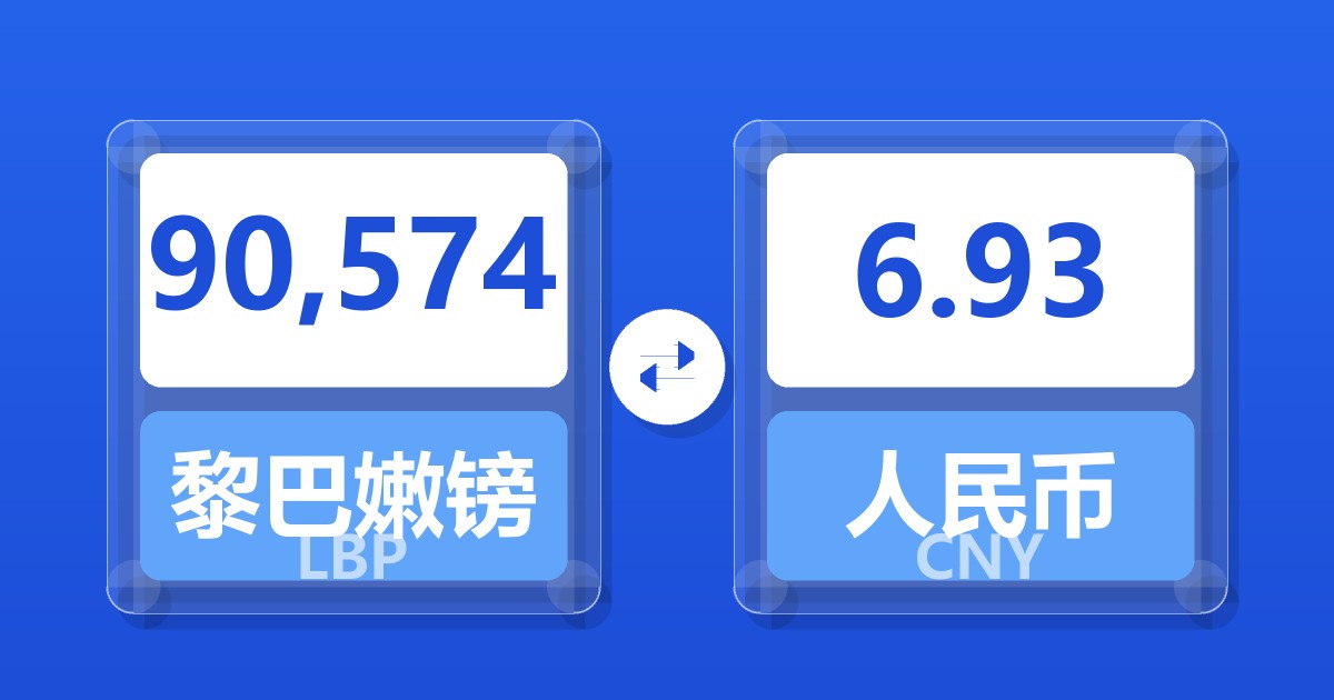 90,574黎巴嫩镑兑人民币