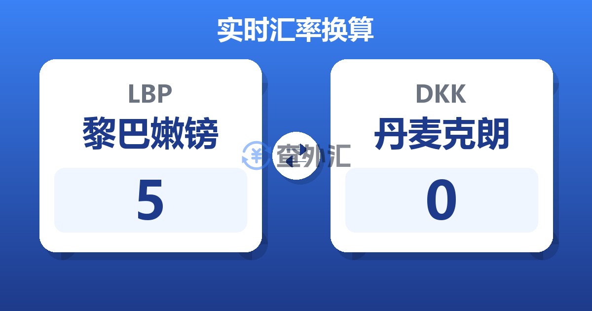 5黎巴嫩镑兑丹麦克朗