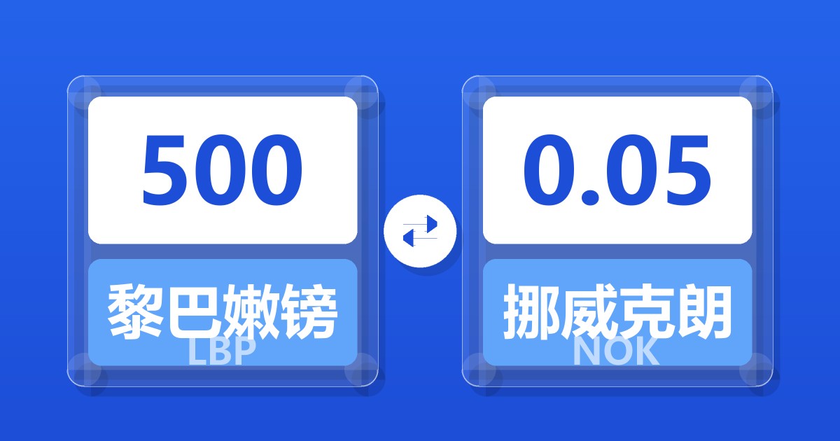 500黎巴嫩镑兑挪威克朗