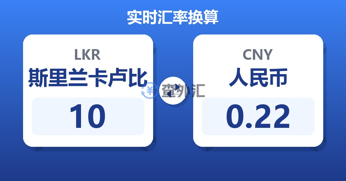 10斯里兰卡卢比兑人民币