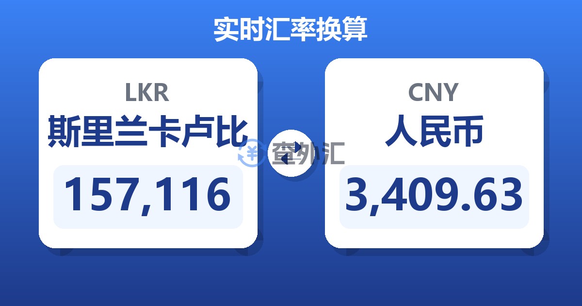 157,116斯里兰卡卢比兑人民币