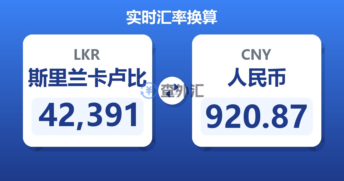 42,391斯里兰卡卢比兑人民币