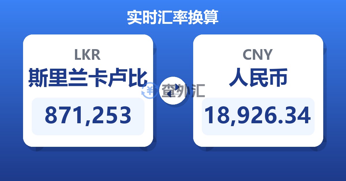 871,253斯里兰卡卢比兑人民币