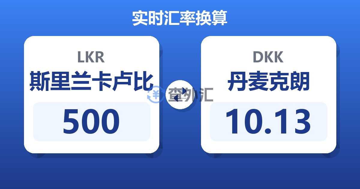 500斯里兰卡卢比兑丹麦克朗