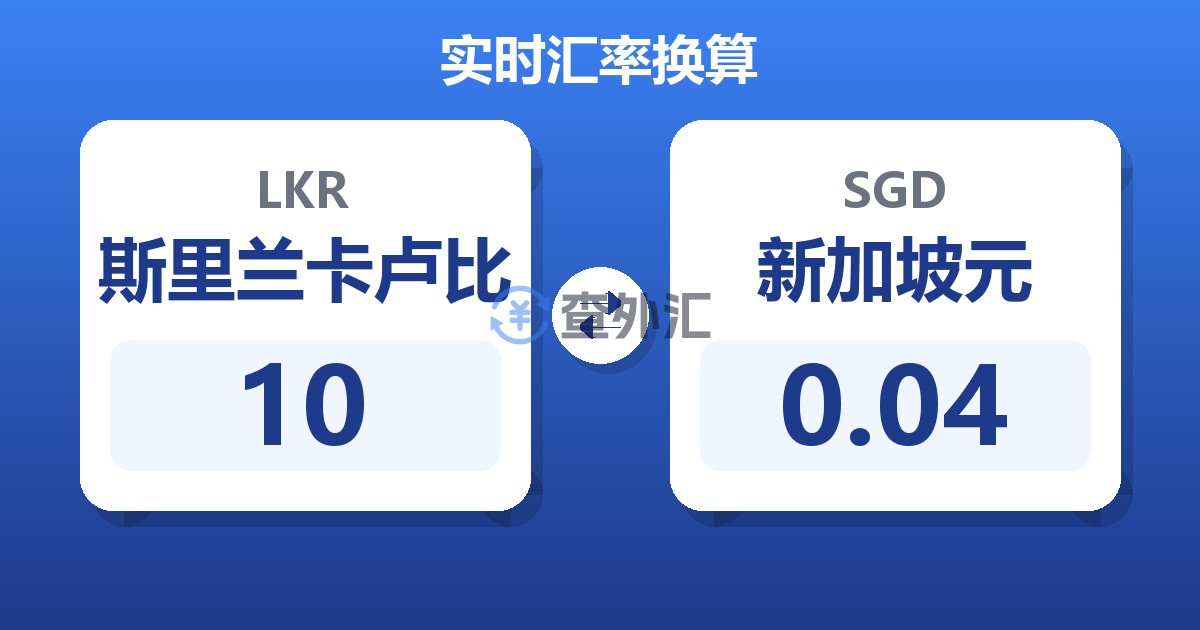 10斯里兰卡卢比兑新加坡元