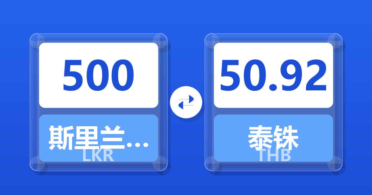500斯里兰卡卢比兑泰铢