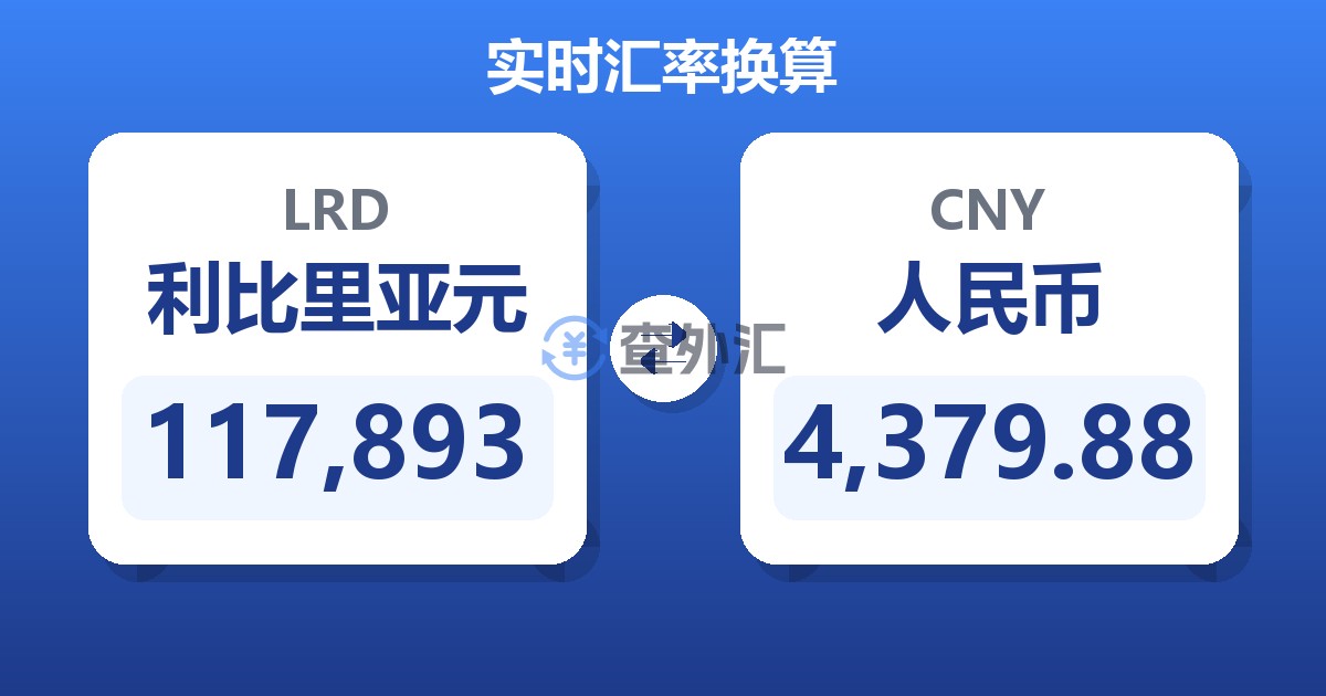 117,893利比里亚元兑人民币