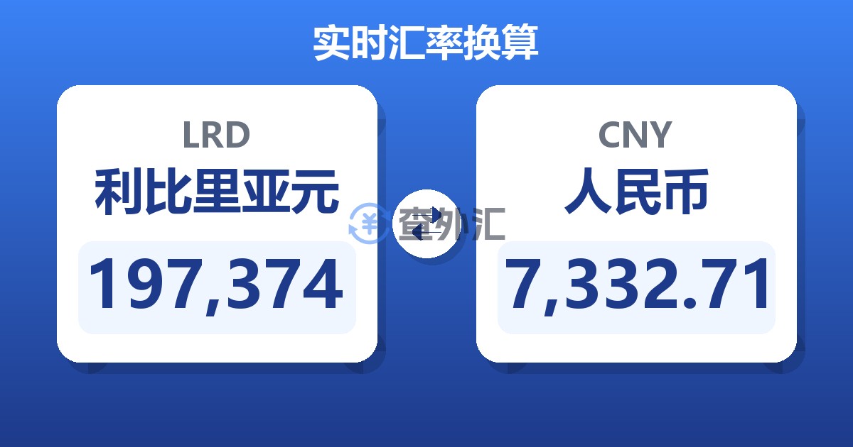 197,374利比里亚元兑人民币