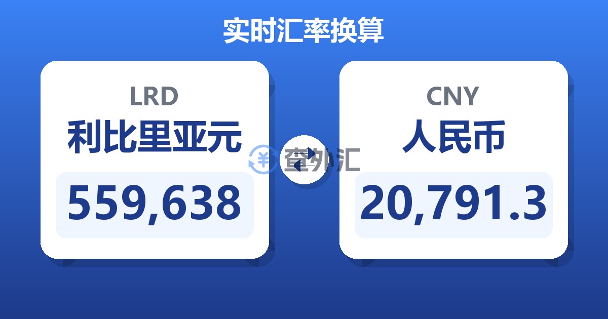559,638利比里亚元兑人民币
