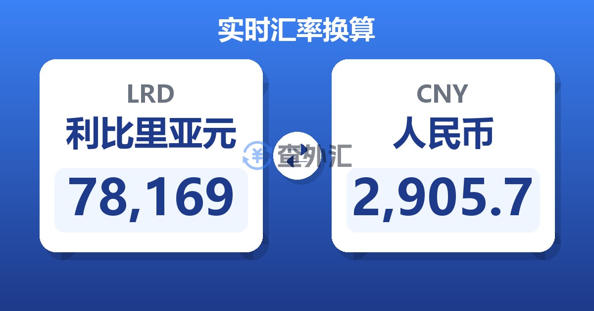 78,169利比里亚元兑人民币