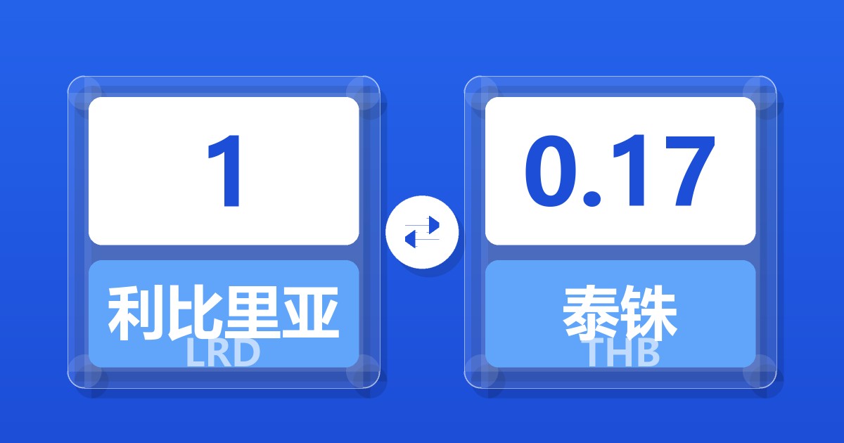 1利比里亚元兑泰铢
