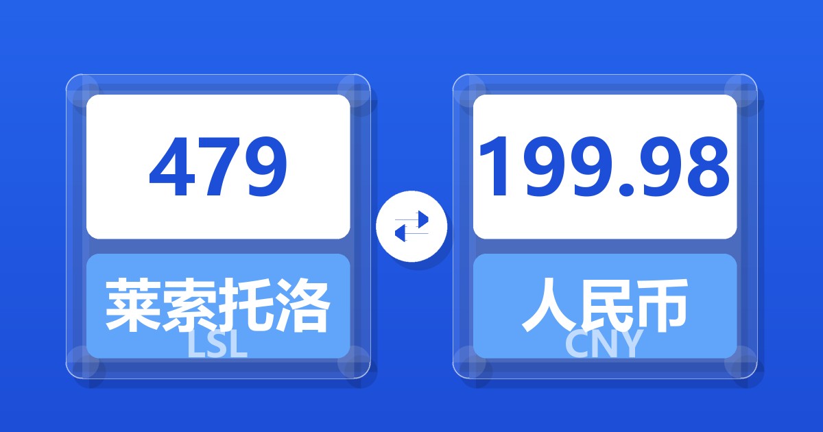 479莱索托洛蒂兑人民币