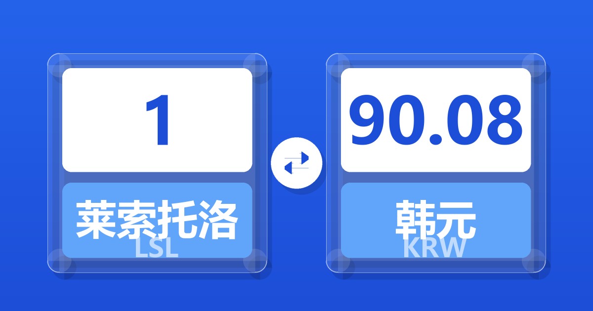 1莱索托洛蒂兑韩元