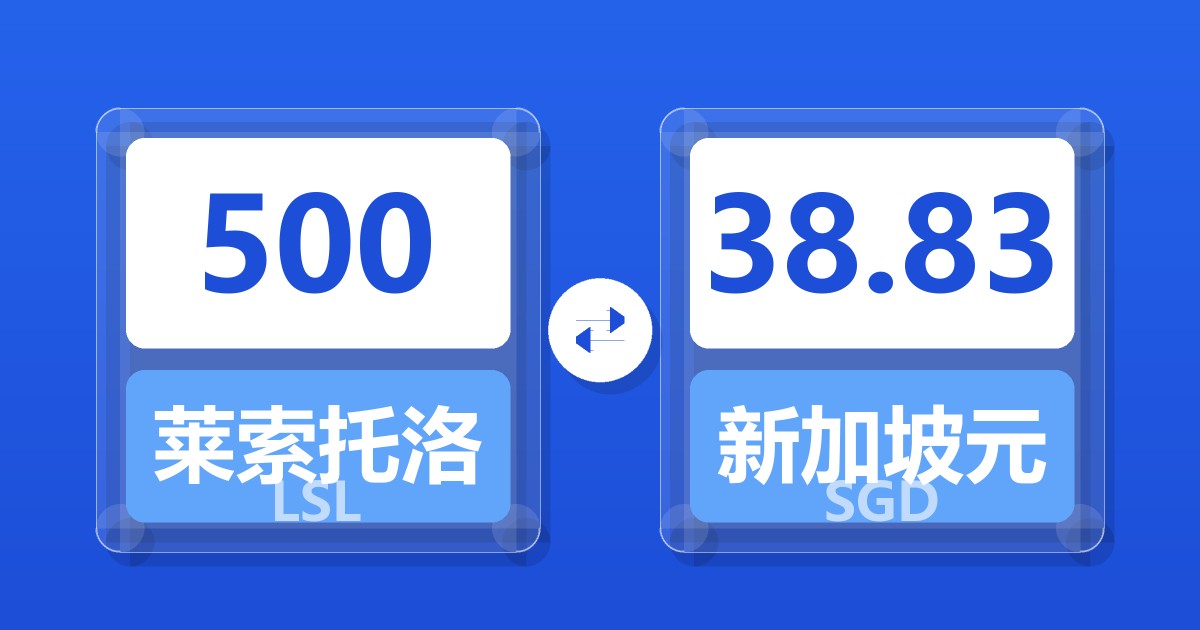 500莱索托洛蒂兑新加坡元