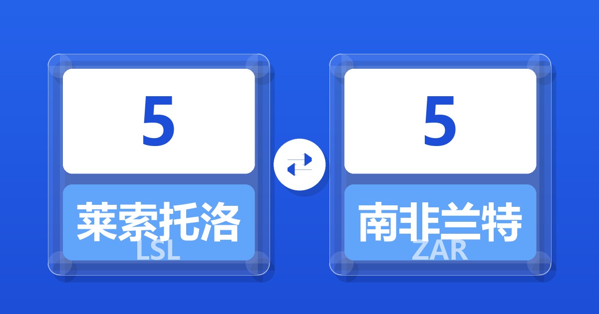 5莱索托洛蒂兑南非兰特