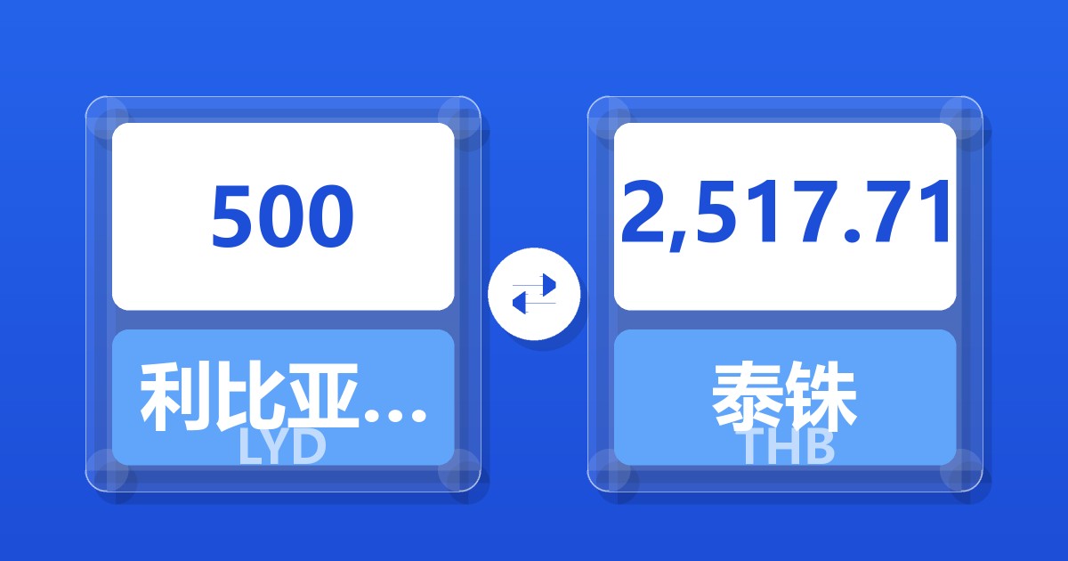 500利比亚第纳尔兑泰铢