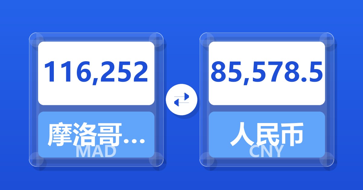 116,252摩洛哥迪拉姆兑人民币