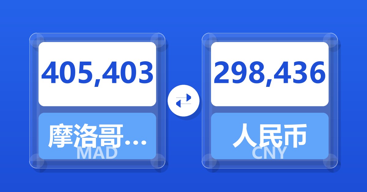 405,403摩洛哥迪拉姆兑人民币