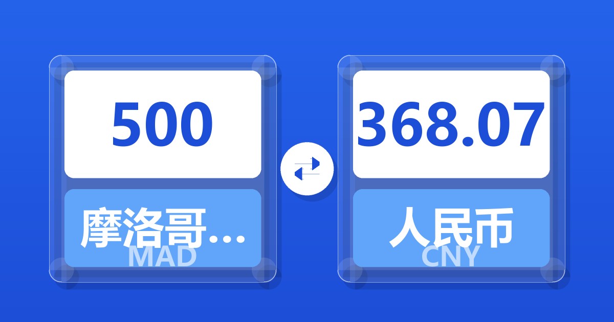 500摩洛哥迪拉姆兑人民币