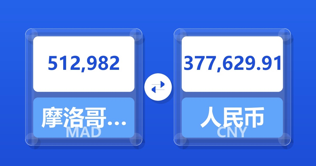 512,982摩洛哥迪拉姆兑人民币