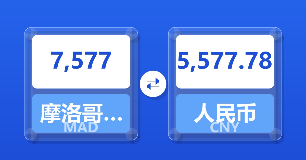 7,577摩洛哥迪拉姆兑人民币