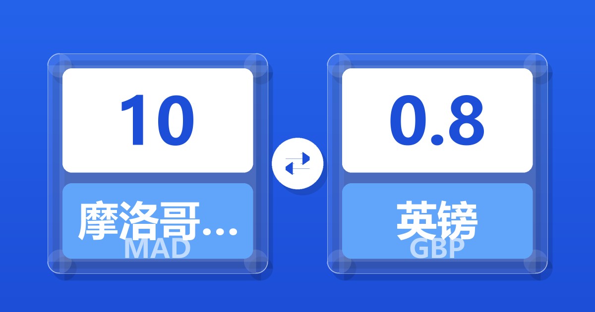 10摩洛哥迪拉姆兑英镑