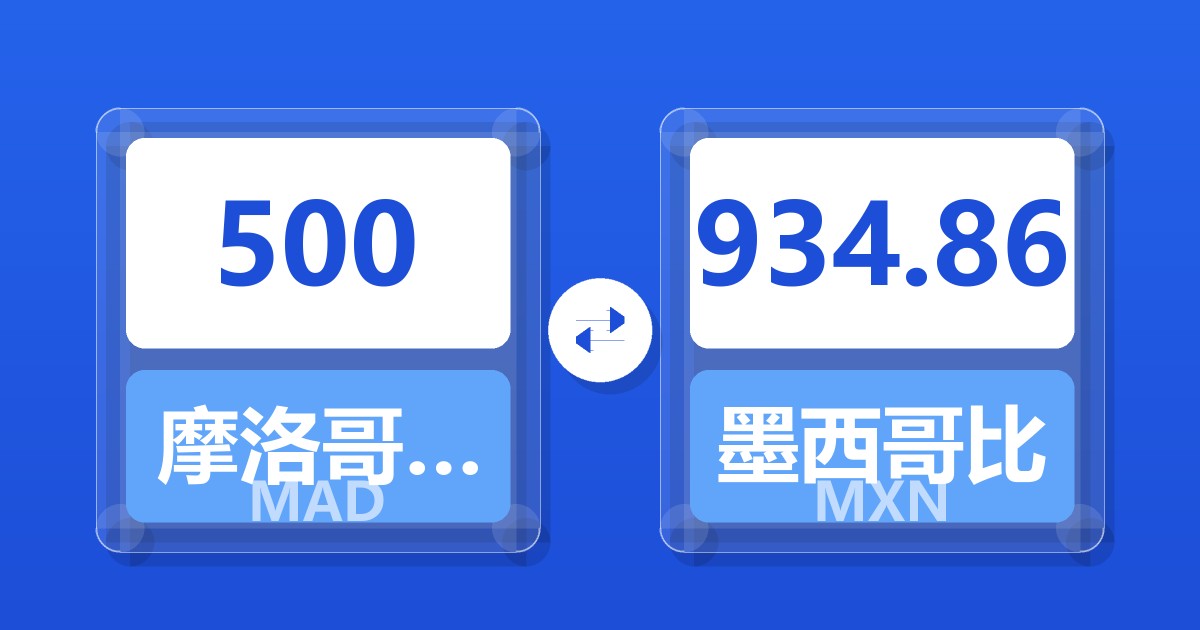 500摩洛哥迪拉姆兑墨西哥比索