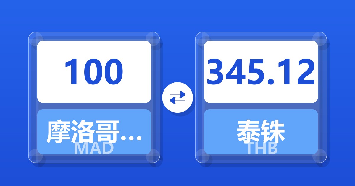 100摩洛哥迪拉姆兑泰铢