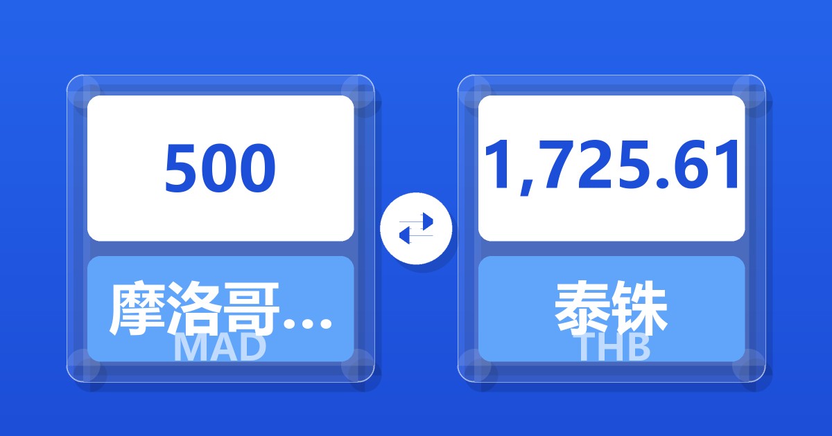 500摩洛哥迪拉姆兑泰铢