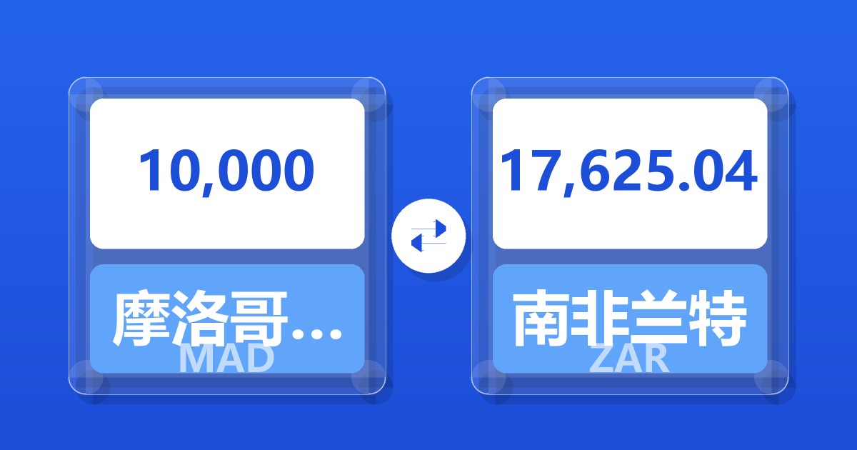 10,000摩洛哥迪拉姆兑南非兰特
