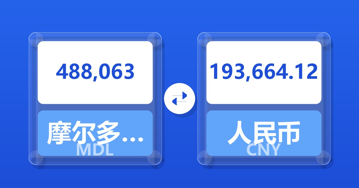 488,063摩尔多瓦列伊兑人民币