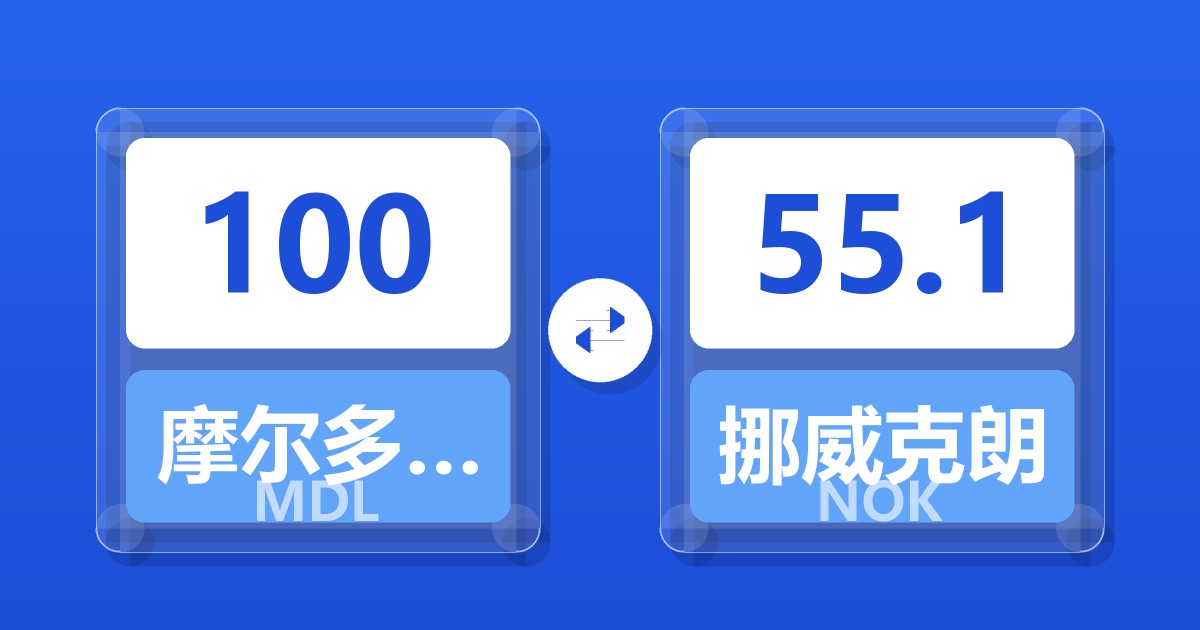 100摩尔多瓦列伊兑挪威克朗