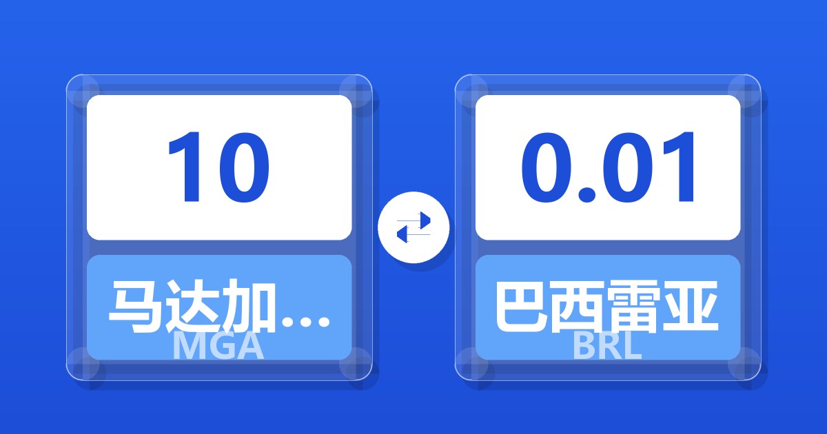 10马达加斯加阿里亚里兑巴西雷亚尔