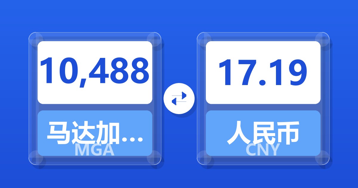 10,488马达加斯加阿里亚里兑人民币