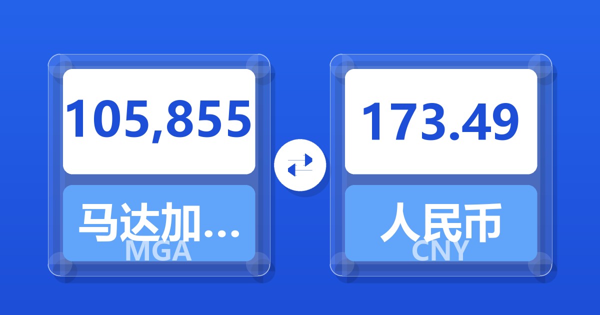 105,855马达加斯加阿里亚里兑人民币