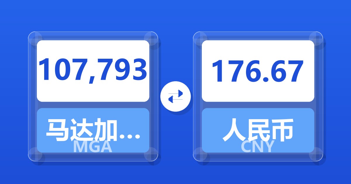 107,793马达加斯加阿里亚里兑人民币