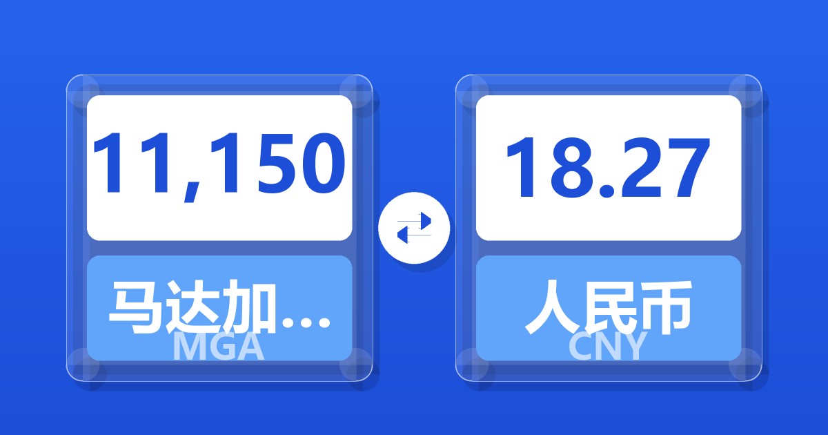 11,150马达加斯加阿里亚里兑人民币