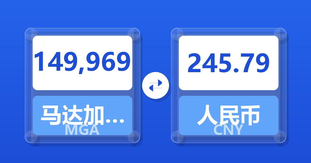 149,969马达加斯加阿里亚里兑人民币