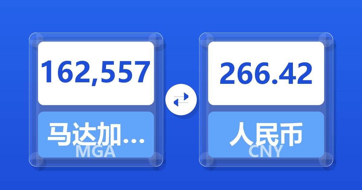 162,557马达加斯加阿里亚里兑人民币