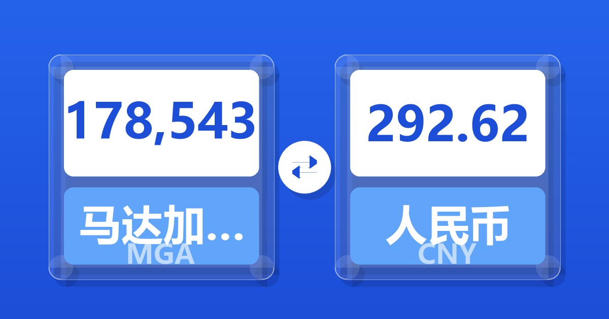 178,543马达加斯加阿里亚里兑人民币