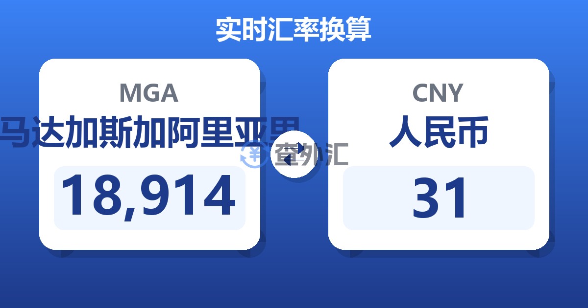 18,914马达加斯加阿里亚里兑人民币