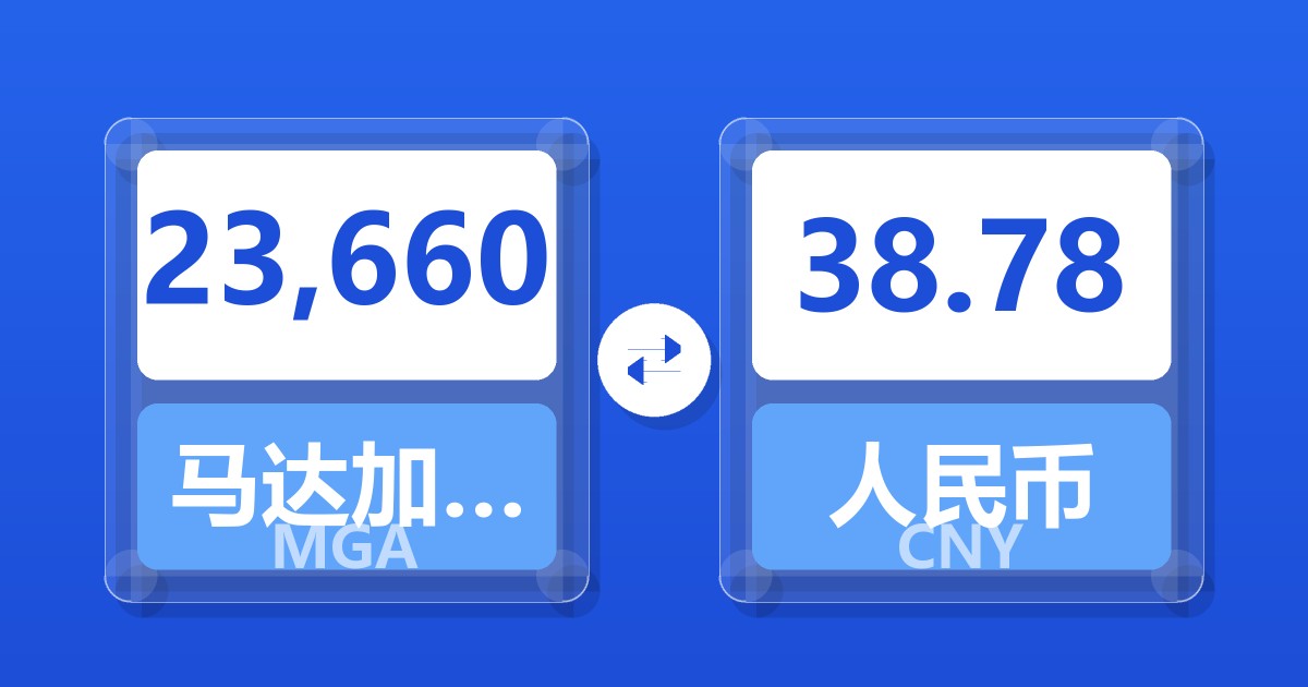 23,660马达加斯加阿里亚里兑人民币