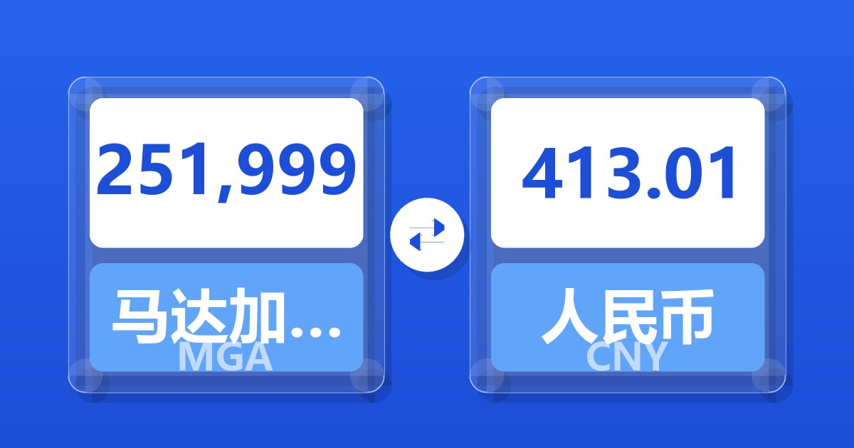 251,999马达加斯加阿里亚里兑人民币