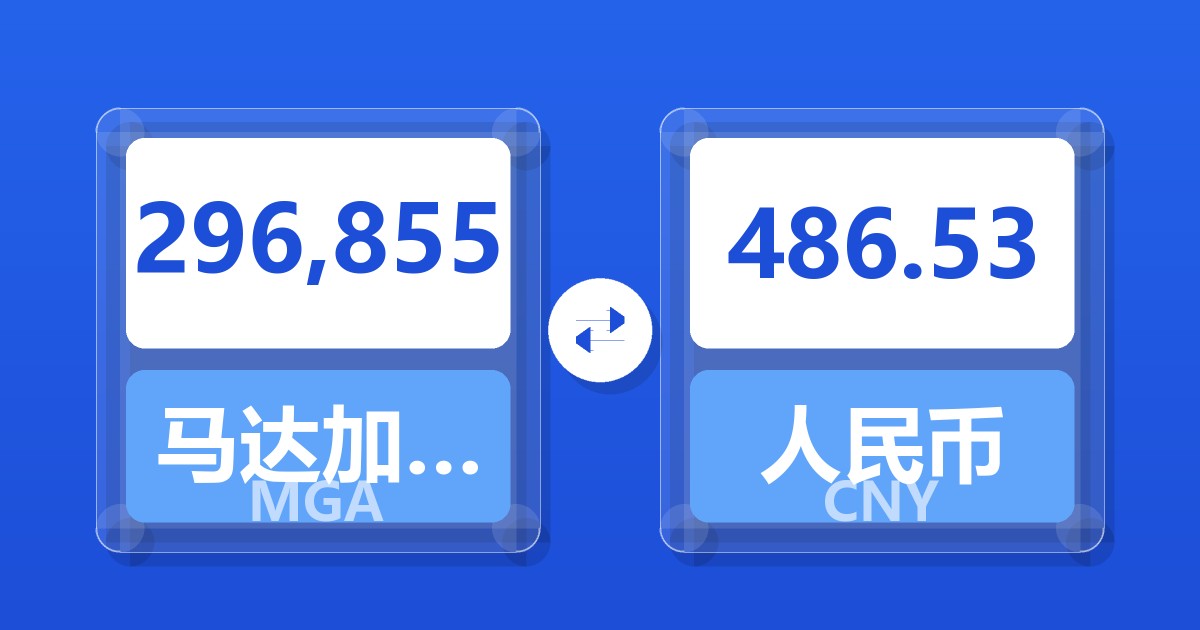 296,855马达加斯加阿里亚里兑人民币