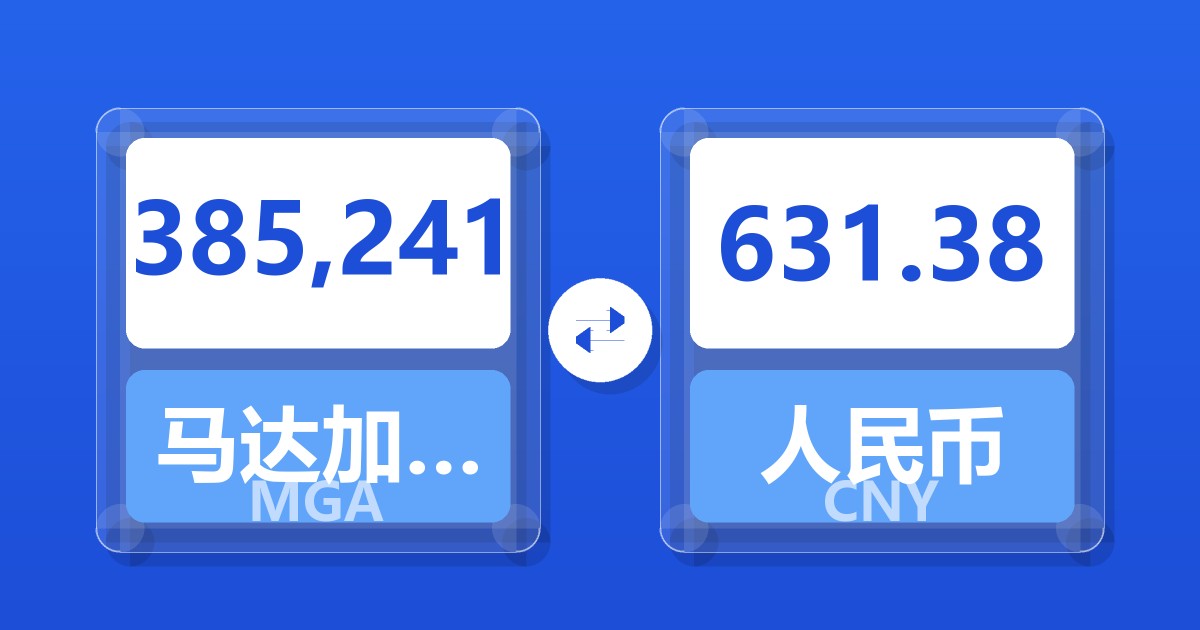 385,241马达加斯加阿里亚里兑人民币