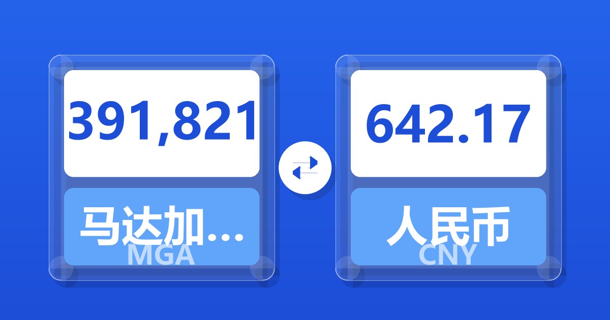391,821马达加斯加阿里亚里兑人民币