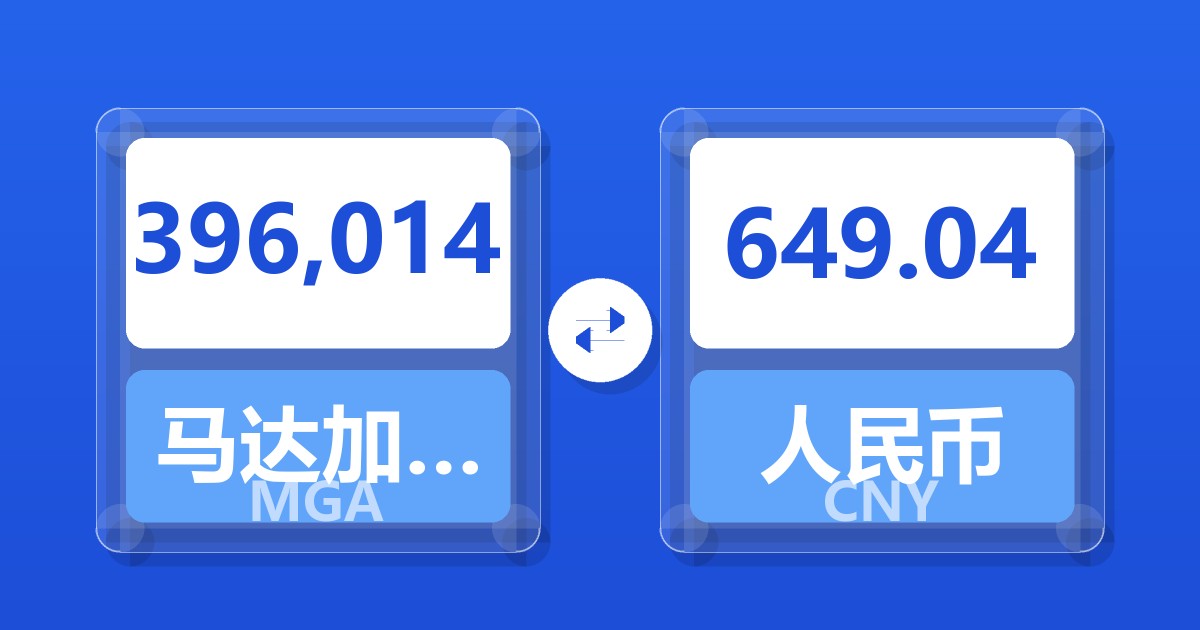 396,014马达加斯加阿里亚里兑人民币