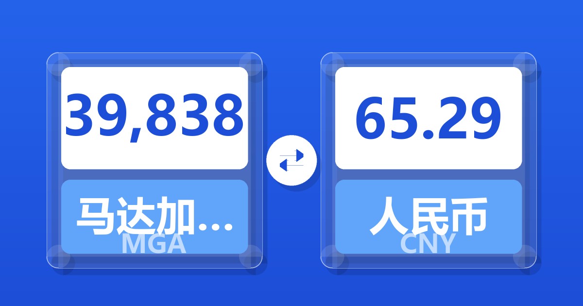 39,838马达加斯加阿里亚里兑人民币